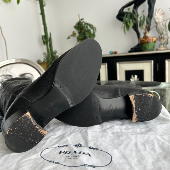 Like new! Prada deerskin black leather boots - Picture 5 of 7